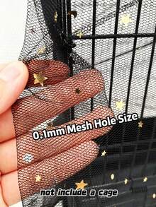 1pc Adjustable Elastic Bird Cage Cover, Breathable Mesh Dust Guard With Scatter-Proof Design, Universal Fit For Small Medium Large Parrot Cages, Reusable Pet Cage Sleeve - Multicolor - View 7