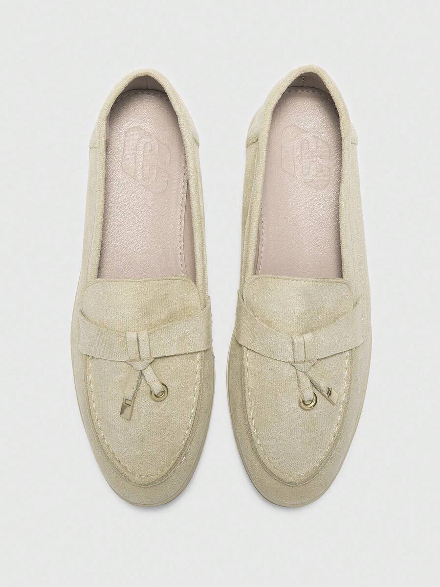CUCCOO BIZCHIC Women's Comfortable Apricot Color Flat Loafers, Fashion For Christmas Spring Shoes - Apricot - View 1