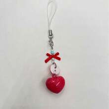 Cute Heart Bell Couple Japanese‑Style Heart Water Sound Bell Mobile Phone Keychain Bag Charm - multicolor - View 17