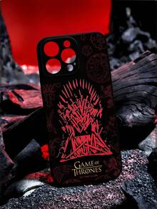 Game of Thrones X SHEIN Stylish Black Skin-Sensitive Mobile Phone Case, Anti-Drop Protective IPhone11-17 Mobile Phone Case. - Multicolor - View 1