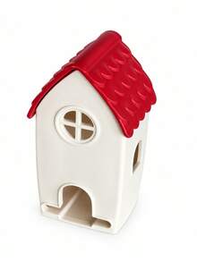 Joivida Cute Cartoon House-Shaped Tissue Holder With Textured Tiled Roof, Available In Blue And Red Roof Options, It Allows Easy Access To Paper Tissues. It Works As Practical Daily Storage As Well As Charming Decorative Ornament To Spruce Up Living Room - Multicolor - View 13