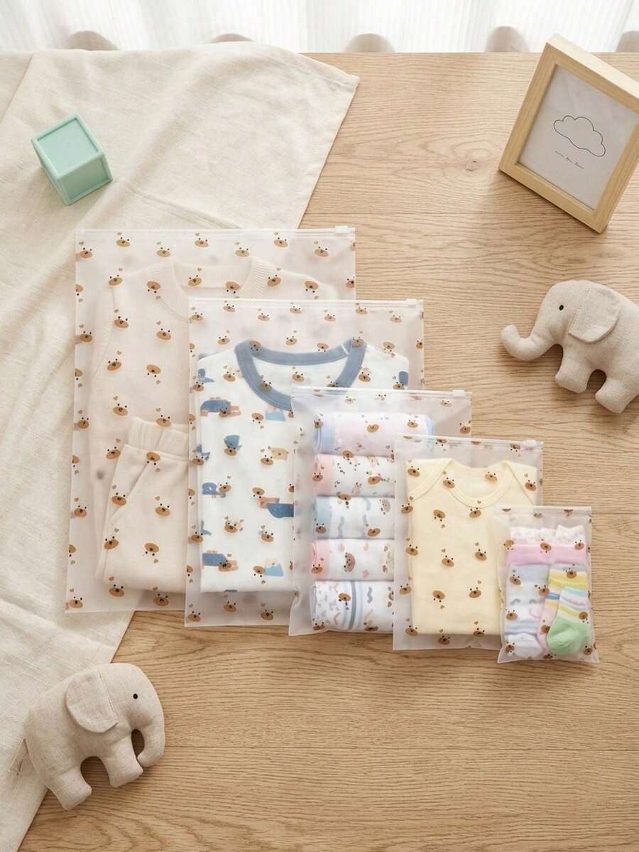 5/6/10 Package Is Optional, Clothing Storage Bag For Travel With Baby, Storage Sealed Bag/Pattern Position Is Not Fixed/Does Not Contain Contents - Multicolor - View 1