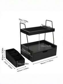1PC Compact Solid Wood Multifunctional Desk Drawer Organizer Rack With Non Slip Base Scratch Proof Easy Clean Natural Wood Grain Shelf Storage For Kitchen Countertop Office Desktop Home Tidy Holder Stationery Utensils Accessories Small Tools - Multicolor - View 8
