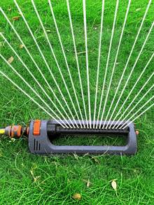 1Pc 19‑Hole Adjustable Lawn Sprinkler Head, Rotating Garden Watering System With Universal Connector, Durable Plastic Irrigation Sprayer For Garden & Yard Watering - A - View 4