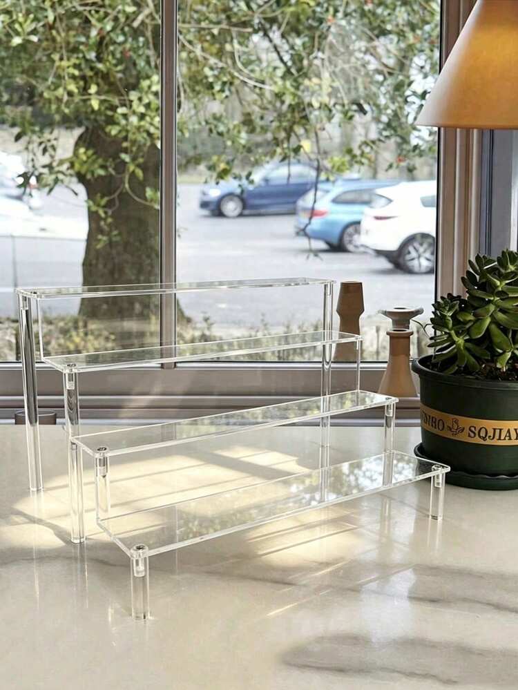 1PC 3-Tier Clear Acrylic Cupcake Display Stand, Versatile Dessert Riser Shelf For Perfume Jewelry Figures, Modern Clear Round Tabletop Organizer For Wedding Party Mother's Day Graduation Gifts Holiday Boutique Retail Display Stand Sets For Home Uses - Multicolor - View 7