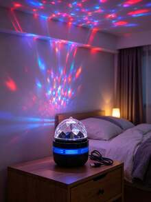 1PC Water Wave Projection Lamp, Ceiling Decor Projection, USB Rotatable Decorative Lamp, Birthday Party Atmosphere Light - Multicolor - View 7