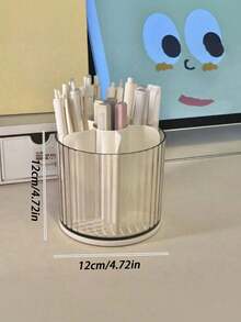 Rotating Pen Holder With Drawer Large Capacity Desktop Stationery ...