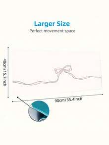 1PC Large Non Slip Rubber Durable Smooth Digital Cartoon Bow Ribbon Pattern Mouse Pad Desk Mat For Gaming Laptop Computer Office Christmas Birthday Gift RV Home Decor - bow - View 4