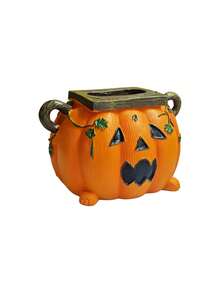 1 PC Durable Non Slip Easy Clean Pumpkin Orange Cute Tissue Box Cover Napkin Holder Set Kitchen Bathroom Home Tabletop Decor Halloween Thanksgiving Autumn Fall Party Gift - Multicolor - View 3