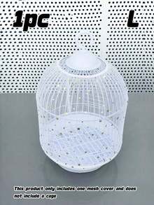 1pc Adjustable Elastic Bird Cage Cover, Breathable Mesh Dust Guard With Scatter-Proof Design, Universal Fit For Small Medium Large Parrot Cages, Reusable Pet Cage Sleeve - Multicolor - View 28
