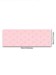 1PC Extended Large Premium Fabric Non Slip Rubber Base Gaming Mouse Pad Desk Mat Durable Smooth Wear Resistant Keyboard Pad For Laptop Desktop Computer Office Home School Student Gamer Must Have - Pink polka dot - View 4