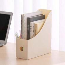 1 Piece Desktop Storage Bookcase File Rack Frame Storage Box Bookcase Data Rack Stationery Rack Student Dormitory Desktop Stationery Book Storage Box One Piece Foldable Multifunctional Storage Box Back To School School Supplies - Multicolor - View 13