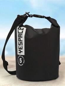 Found Favorite 5L/10L Waterproof PVC Dry Bag Backpacks, Unisex, Suitable For Outdoor Sports Such As Swimming, Boating, Kayaking, Camping, And Beach Activities. - Black - View 3