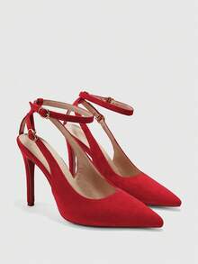 CUCCOO BIZCHIC New Multifunctional Pointed High Heels Designed For Women, Suitable For Christmas And Spring Shoes - Big red - View 2