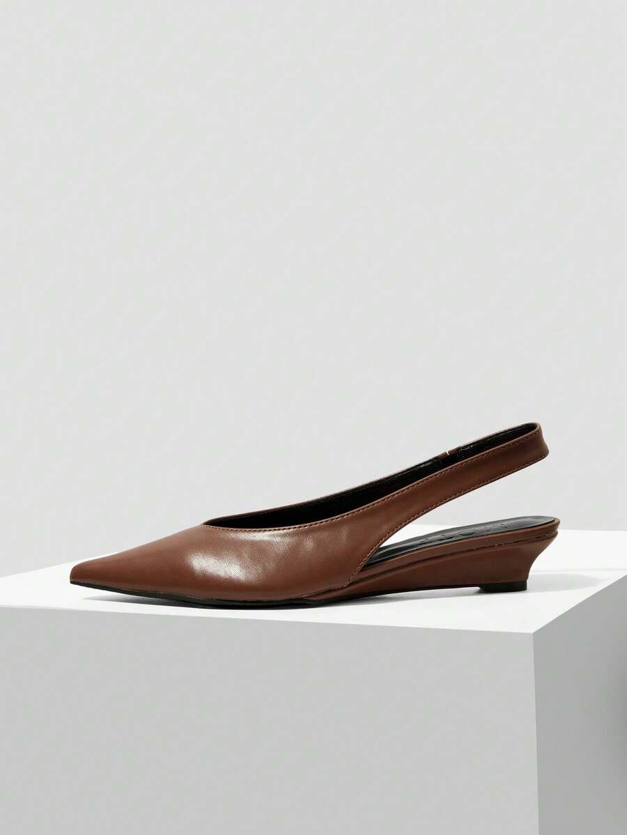MOTF PREMIUM POINTED MULES HIGH HEELS, SUITABLE FOR SPRING SHOES IN THE CHRISTMAS SEASON - Brown 3 - View 2