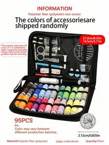 95 Sewing Kits (Random Colors) - Comprehensive Sewing Supplies And Accessories Set, Including 24 Colors Of Thread, Needles, Scissors, Buttons, Tape Measure, Seam Ripper, Etc. - Ideal For Minor Repairs, Emergency Fixes, Tailoring, - Multicolor - View 13