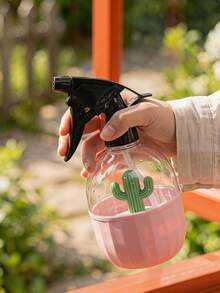 Joivida 1/2Pcs Plastic Watering Sprinkler Can, Cactus Shaped Watering Can, Small Pneumatic Watering Spray Bottle, Suitable For Gardening, Disinfection Sprayer - multicolor - View 2