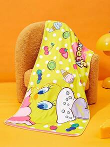 LOONEY TUNES X Joivida Tweety Bird Cartoon Print Bath Towel, Cute Yellow Polka Dot Fruit Ice Cream Pattern, Soft Microfiber Quick Dry Sand Resistant Portable Large Towel For Swimming Pool, Beach, Spa, Multi-Purpose Bath Towel For Adults & Kids - Yellow - View 4