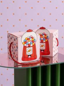 Joivida Portable Gift Box, Cute Cartoon Gift Packaging Box, Can Store Candies, Snacks, Small Gifts And Party Gifts, Suitable For Birthday Parties, Party Gift Packaging, Wedding Souvenir Storage, Holiday Gift Bags - Multicolor - View 2