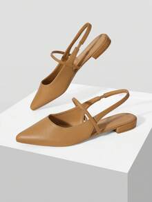 MOTF PREMIUM WOMEN'S SIMPLE FASHION FLAT HEEL SHOES - Light apricot - View 3