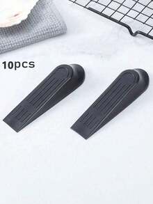 5/2 Pieces Plastic Door Stopper, Wind Blocker, Door Bumper, Door Fixing Tool, No Drilling Required - Black - View 10