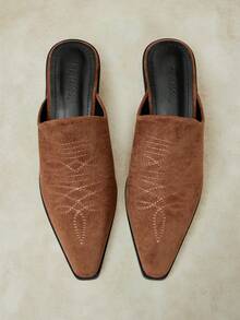 Western wind embroidery thread brown