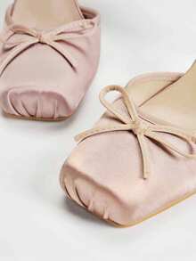 SHUZIA Women's Elegant Bow Knot Ankle Strap High Heel Pumps - Pink - View 5