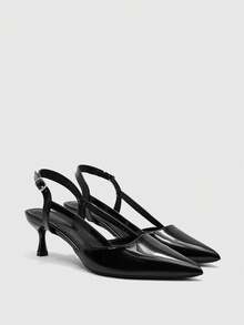 CUCCOO BIZCHIC Women's Spring And Summer New Pointed Back Strap Stiletto Wear Commuter High Heels Fall Shoes - Black - View 1