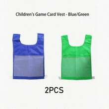 1 Piece Practice Vest For Kids, 4 Colors, Training Vest With Card Slot, Game Vest, Pe Vest, Team Competition Vest For Kids, Pocket Vest, Cognitive Game Tool, Teaching Aid, Interactive Learning, Home, Classroom, Outdoor, Party Games, Back To School - Multicolor - View 18