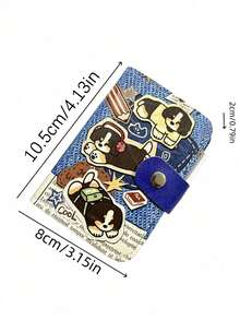 Joivida 1PC Mini Card Organizer, Lovely Credential Pouch With Multiple Slots Big Storage, Smooth PU Leather, Hand Drawn Animal Cartoon Print, Anti Demagnet Feature, Well-Liked Daily Essential, Ideal For Travel Study Work, Nice Festival Present - Multicolor - View 13