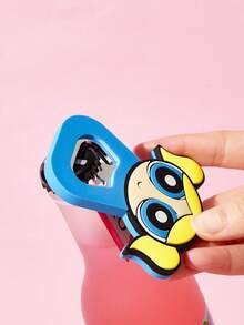 THE POWERPUFF GIRLS X SHEIN 1個趣味動物造型冰箱貼，冰箱裝飾，開瓶器，適合廚房使用 - Bubbles - 查看 2