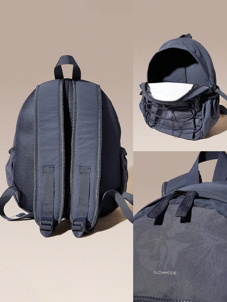 Medium 10L DailyMotion wasserdichter Rucksack mit Seitentaschen, externer Reißverschlusstasche, Knopfverschluss, reflektierend, für Alltag, Lässig, Wandern und Outdoor