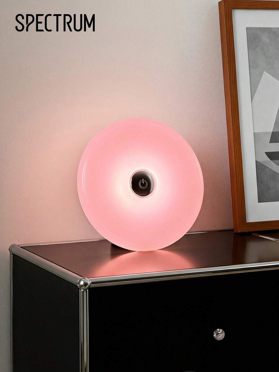 Donut Rechargeable LED Table Lamp & Wall Lamp, Cordless Touch Control 3 Color Modes Dimmable Bedside Ambient Light, Cute Decor Desk Lamp For Bedroom Home Decor - multicolor - View 1