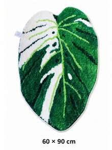 Joivida Tropical Leaf Shaped Rug Made With Non-Slip Backing. It Absorbs Water Quickly To Keep Floors Dry, And Fits Nicely In Bathrooms, Entryways, Bedrooms And Living Spaces To Add Natural Green Decorative Vibes. - multicolor - View 19