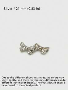 1 Pack 10 Pieces Sweet Three‑Dimensional Bow Metal Vintage Buttons Decorative Fasteners Fit For Women Sweaters Coats Suits Outerwear Hand‑Sewn Clothing Accessories - 10pcs - View 12
