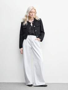 CUCCOO BIZCHIC 女款時尚通勤百搭休閒瑪麗珍平底鞋，聖誕春季鞋款 - 波點黑色 - 查看 6