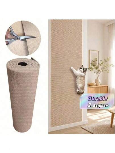 1 pieza Almohadilla autoadhesiva multicolor para arañar gatos, superficie antiarañazos removible sin residuos de fieltro de poliéster, diseño amigable para gatos, apto para paredes y muebles de interior, estilo moderno, tablero para arañar gatos de interior, protección de muebles
