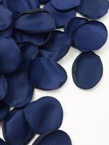 300/800PCS Artificial Silk Navy Blue Deep Solid Color Rose Petals Realistic Soft Elegant Shiny Durable Versatile Decorative Flowers For Wedding Proposal Party Aisle Table Centerpiece Home Decor Supplies Gift - navy blue - View 2