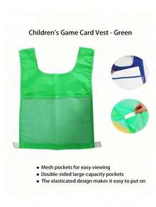 1 Piece Practice Vest For Kids, 4 Colors, Training Vest With Card Slot, Game Vest, Pe Vest, Team Competition Vest For Kids, Pocket Vest, Cognitive Game Tool, Teaching Aid, Interactive Learning, Home, Classroom, Outdoor, Party Games, Back To School - Multicolor - View 15