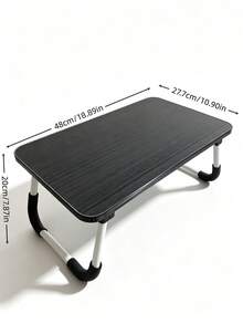 Portable Folding Bed Table Laptop Desk Reading Tray Dining Table With Cup Holder For Home Bedroom Dorm Use - Black - View 9