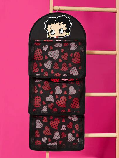 Betty Boop x SHEIN 1 Printed Storage Bag For Students And Families. Cartoon, Cute, Fun Patterns