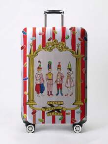 HARRY POTTER X SHEIN Striped Retro Figure Candy Print Luggage Cover, Wear-Resistant Dustproof Suitcase Protector For Travel Check-In Protection - candy - View 1