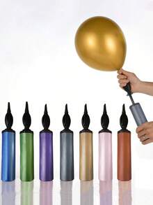 Balloon Air Pump, Portable Reusable Handheld Air Blower, Manual Balloon Inflator Pump, Suitable For Birthday Party, Festival, Wedding, Balloon (Random Color) HandPush Color Air Pump, Party Decoration Celebration Event Planning Prop For All Event Set - multicolor - View 4