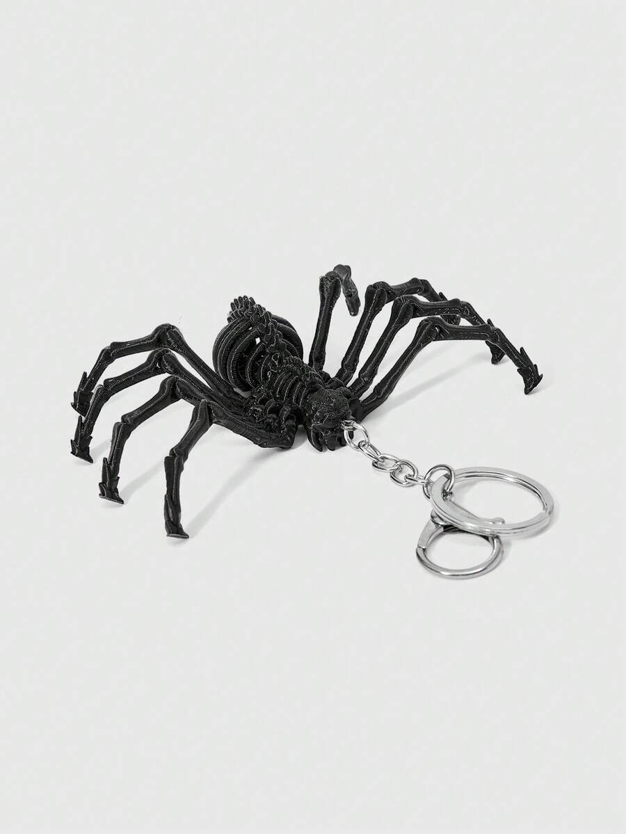 ROMWE 1 Gothic Style Movable Spider Pendant Bag Accessory Buckle, Sweet And Cool, Spice Girl Y2K Is Suitable For Decorative Handbags, Messenger Bags, Backpa - Black - View 1