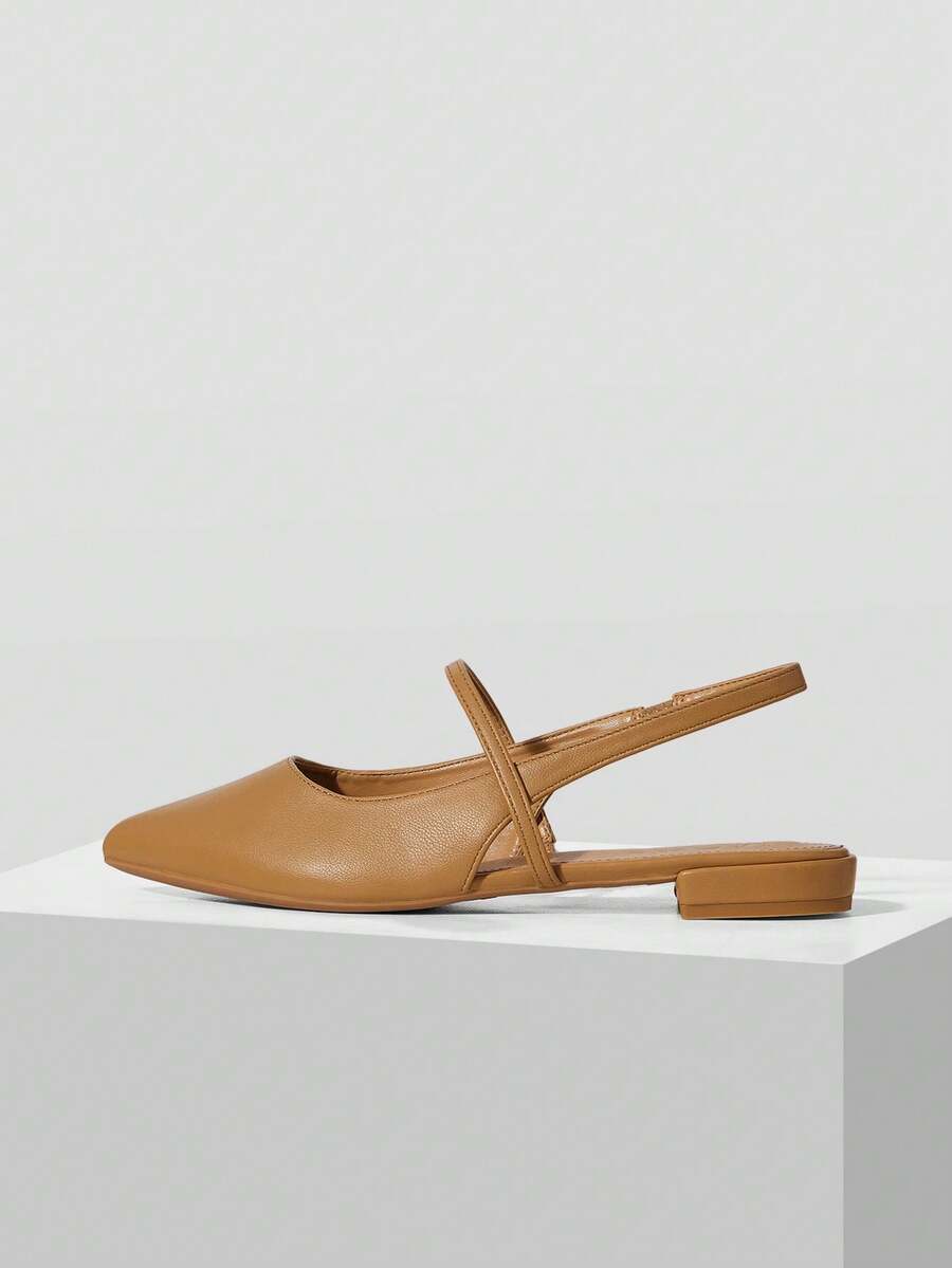 MOTF PREMIUM WOMEN'S SIMPLE FASHION FLAT HEEL SHOES - Light apricot - View 2