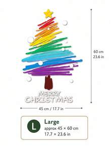 Joivida 1Pc Christmas Window Cling, Static Glass Door Sticker, Santa Reindeer Christmas Tree Decal, No-Adhesive Holiday Window Decor For Shop, Cafe, Home, Party, New Year & Christmas Display, 6 Styles - multicolor - View 12
