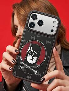 BATMAN X SHEIN 時尚高端印花圖案手機保護殼設計，完美兼容 ，可愛時尚且精緻 - 彩色 - 查看 2