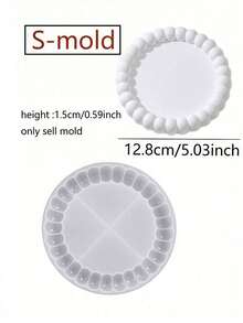 Egg-Shaped Bubble Cup Pad Cement Mold, Concrete Tray Storage Silicon Mold, Diy Jesmonite Resin Dish Mold - White - View 8