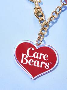 SHEIN X Care Bears Love Bear PU Earphone Storage Bag, With Love Pendant, Universal Model Is Suitable For A Variety Of Wireless Bluetooth Headphones, Student Commuting St - Pink - View 5