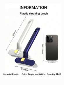 1/2pcs Household Multifunctional No Dead Angle Gap Brush Bathroom Toilet Floor Brush Kitchen Rotating Cleaning Brush - Multicolor - View 20